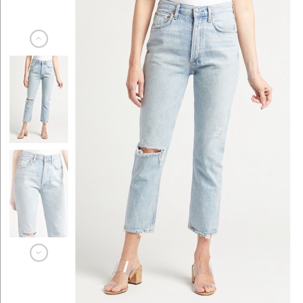 AGOLDE Riley High Rise Straight. Size 27